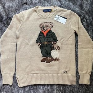 Authentic RALPH LAUREN Polo Bear Women Sweater. Size XS